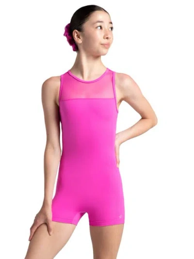 Capezio Kids'  Future Star Rainbow Star Biketard In Pink