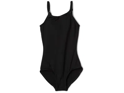 Capezio Kids' Girls' Camisole Leotard With Adjustable Straps Jumpsuit & Rompers One Piece Black: 8-10, Spandex/nyl