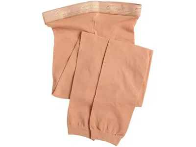 Capezio Kids' Girls' Hold Stretch Footless Tight Socks Casual Pants Suntan: 4-6, Spandex/nylon In Brown