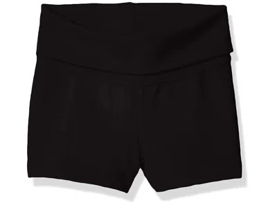 Capezio Girls' Team Basic Foldover Boy Shorts Women's Shorts Black: Medium, Spandex/nylon