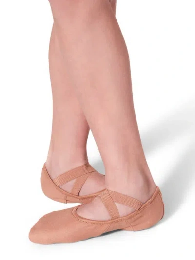 Capezio Kids'  Hanami® Canvas Ballet Shoe | Light Suntan In Brown