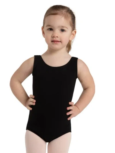 Capezio Kids'  High-neck Tank Leotard In Black