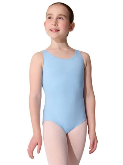 Capezio Kids'  High-neck Tank Leotard In Blue