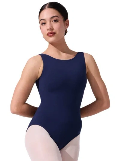 Capezio High-neck Tank Leotard In Blue