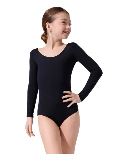 Capezio Kids'  Long Sleeve Leotard In Black