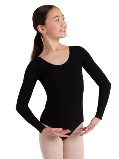 Capezio Kids'  Long Sleeve Leotard In Black
