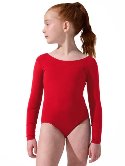 Capezio Kids'  Long Sleeve Leotard In Red