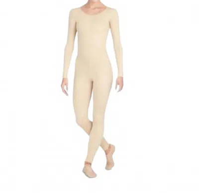 Capezio Adult Long Sleeve Unitard In Nude In Neutral