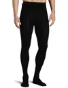 Capezio Men's Knit Footed Tights With Back Seams In Black In Black