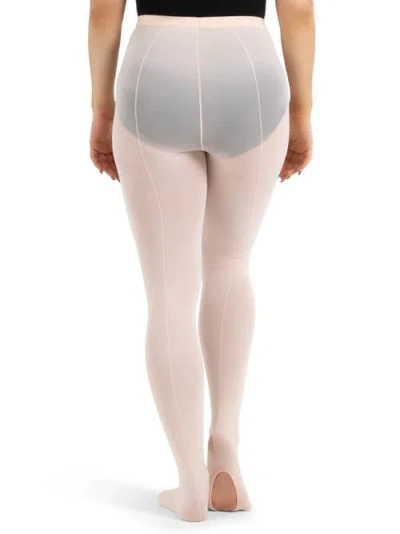 Capezio Mesh Transition Tight® W/ Mock Seam In Pink