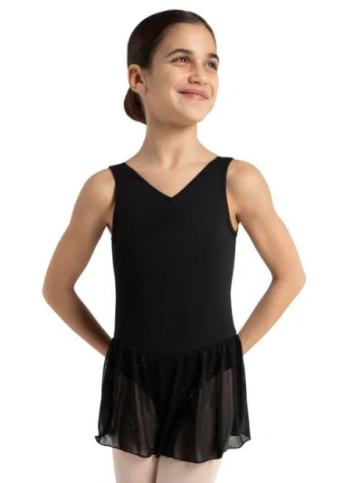 Capezio Kids'  Pinch Front Tank Dress In Black