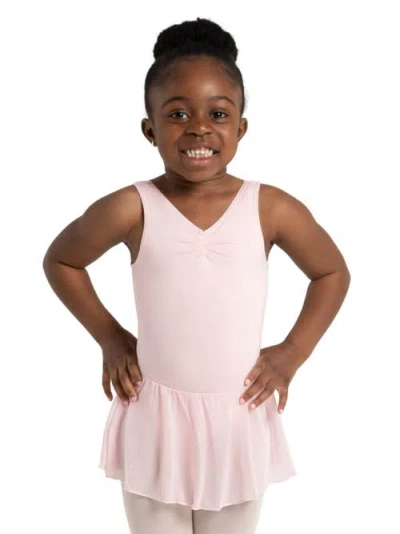 Capezio Kids'  Pinch Front Tank Dress In Pink