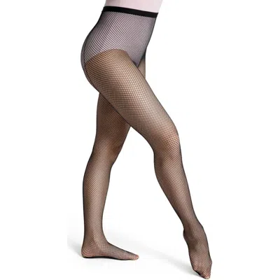 Capezio Professional Fishnet Tight W/ Seams In Black