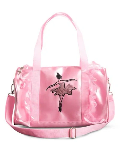 Capezio Kids'  Sequin Ballerina Barrel Bag In Pink