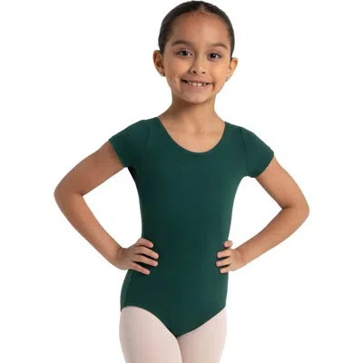 Capezio Kids'  Short Sleeve Leotard In Green