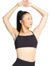 Capezio Strappy Bra With Triangular Mesh In Noir
