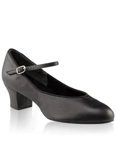 Capezio Suede Sole Women's Jr Footlight Character Shoe In Black