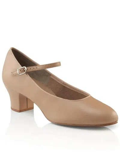 Capezio Suede Sole Women's Jr Footlight Character Shoe In Caramel
