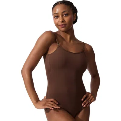 Capezio Team Basics Camisole Leotard W/ Adjustable Straps In Brown
