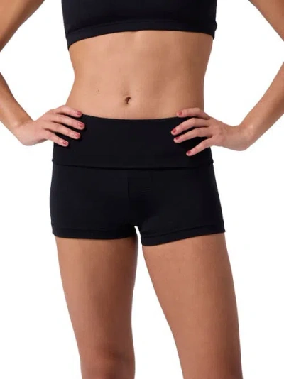 Capezio Team Basics Fold-over Boyshort In Black