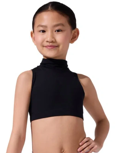 Capezio Kids'  Team Basics Mock Neck Top In Black
