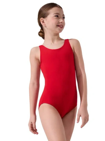 Capezio Kids'  Team Basics Tank Leotard In Red