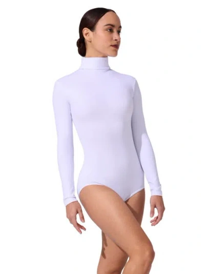 Capezio Turtleneck Long Sleeve Leotard In White