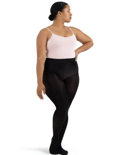 Capezio Ultra Hold Plus Size Footed Tight In Black