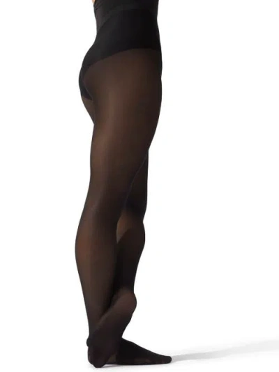 Capezio Ultra Shimmery Footed Tight In Black