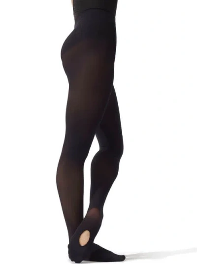 Capezio Ultra Soft Self Knit Waistband Transition Tight® In Black