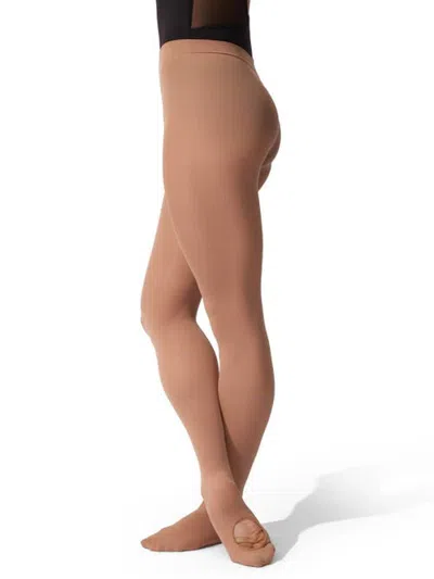 Capezio Ultra Soft Self Knit Waistband Transition Tight® In Light Beige