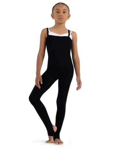 Capezio Kids'  Ultra Soft Stirrup Body Tight In Black