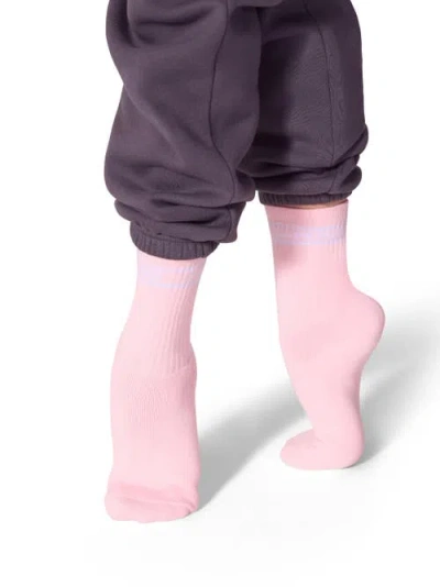 Capezio Varsity Crew Sock In Pink