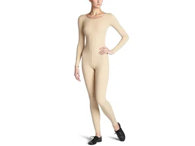 Capezio Women's Long-sleeve Unitard Jumpsuit & Rompers One Piece Nude: Large, Nylon