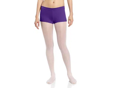 Capezio Women's Low-rise Boyshort Women's Skirt Purple: Lg, Spandex/nylon
