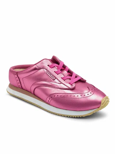 Capezio Women's Roxy Slide Tennis Shoe In Metallic Hot Pink In Purple
