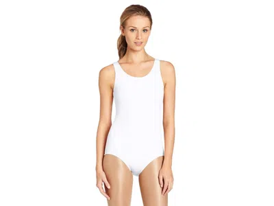 Capezio Women's Tank Top Leotard Jumpsuit & Rompers One Piece White: Large, Spandex/nylon