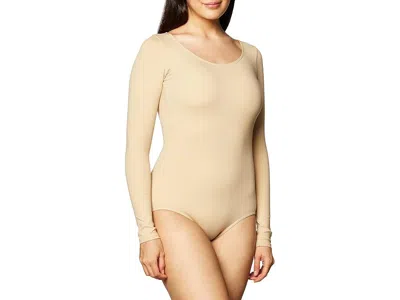Capezio Womens Long Sleeve Leotard Women's Jumpsuit & Rompers One Piece Nude: Large, Spandex/nylon