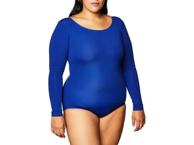 Capezio Womens Long Sleeve Leotard Women's Jumpsuit & Rompers One Piece Royal: Medium, Spandex/nylon