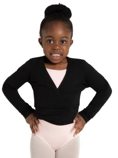 Capezio Kids'  Wrap Top In Black