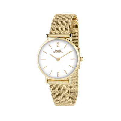 Capital Donna Watch  Ax61-01-oz 26 Mm In Gold