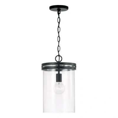 Capital Lighting 1 - Light Cylinder Pendant In Black