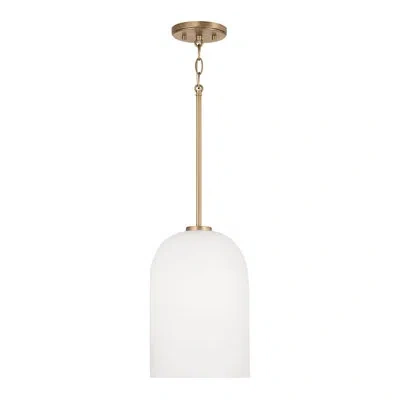 Capital Lighting 1 - Light Dome Pendant In Brass
