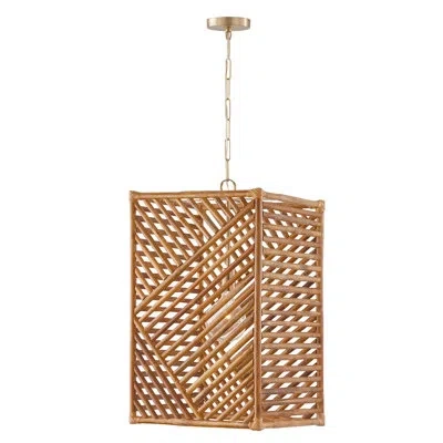 Capital Lighting 1 - Light Rectangle Pendant In Brown