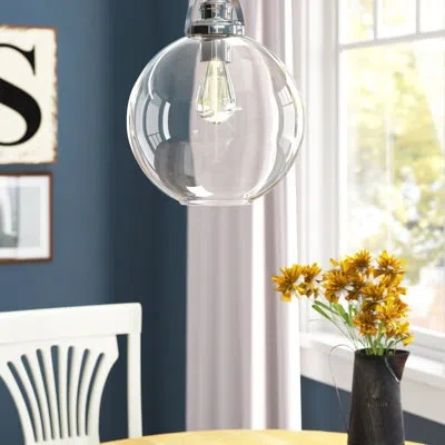 Capital Lighting 1 - Light Single Globe Pendant In Polished Nickel