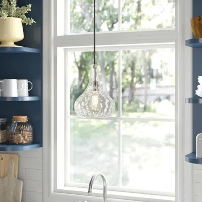 Capital Lighting 1 - Light Single Teardrop Pendant In Polished Nickel