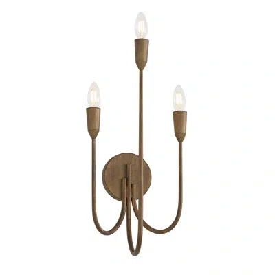 Capital Lighting 10.25" W X 21" H 3-light Candle Sconce In Mystic Bronze In Brown