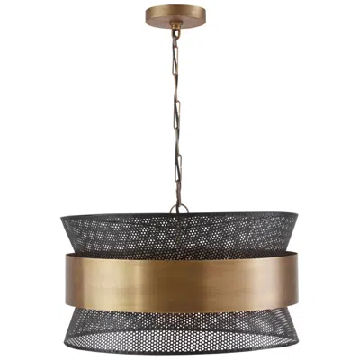 Capital Lighting 19 3/4" Patina Brass And Black 4-light Modern Pendant