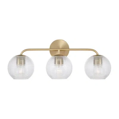 Capital Lighting 3 - Light Dimmable Vanity Light In Matte Brass