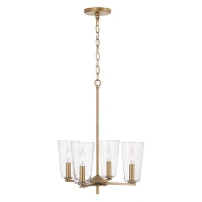 Capital Lighting 4 - Light Kitchen Island Modern Linear Pendant In Brass